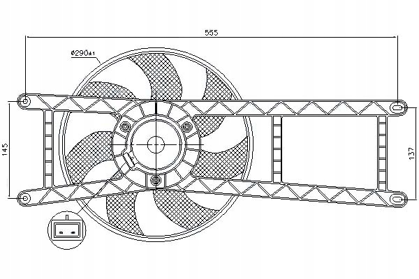 фото №1, Nissens вентилятор радиатор з корпус fiat pand