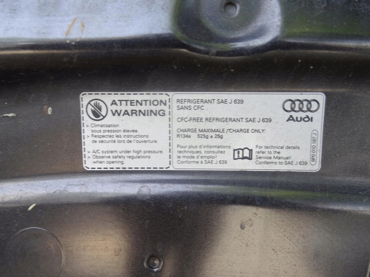 фото №10, Audi a3 8p рестайлінг 08-12 капот кришка двигуна оригінал oem lz7l 8p0823373