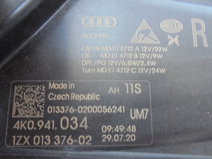 фото №12, Повний led праве фара права audi a6 4k c8 4k0941034 європа slask ідеальна