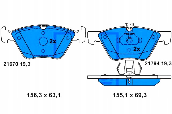 фото №3, Тормозные колодки ham. mercedes w211 e-klasa 03-09 перед