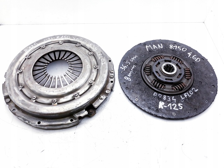 фото №1, Man l2000 le 94-06 4.6 евро 2/3 сцепление прижим + диск 365mm