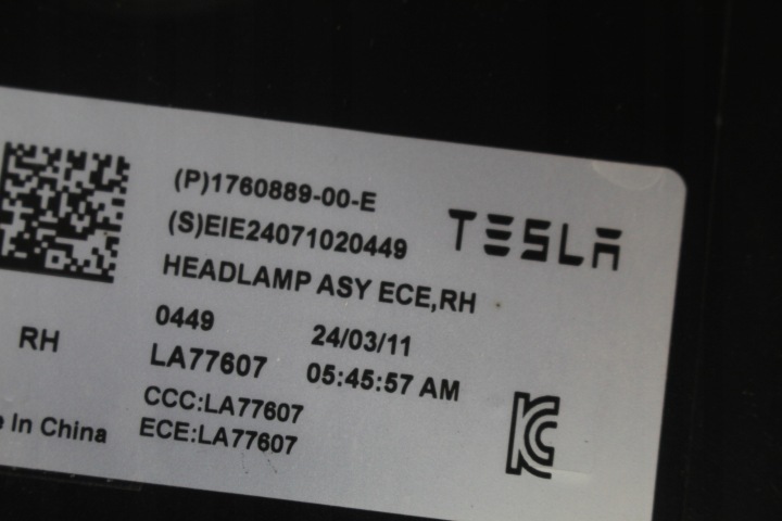 фото №6, Фара правая перед tesla модель 3 y рестайлинг полный led 1760889-00-e
