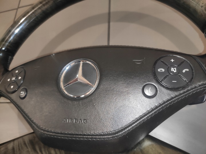 фото №8, Mercedes s-klasa w221 w216 рестайлинг руль мульти лепестки кожа дерево идеал
