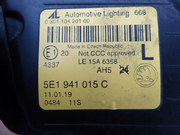 фото №13, Фара левый skoda octavia mk3 5e