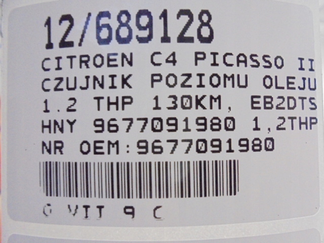 фото №8, Citroen c4 picasso ii датчик уровня масла 9677091980 1,2thp