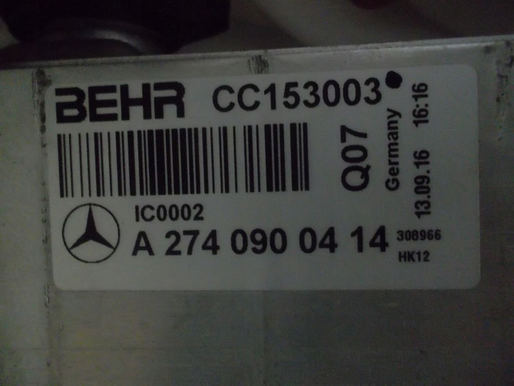 фото №8, Mercedes a2740900414 w167 w172 w205 w213 w238 w253 радиаторов воздуха fv