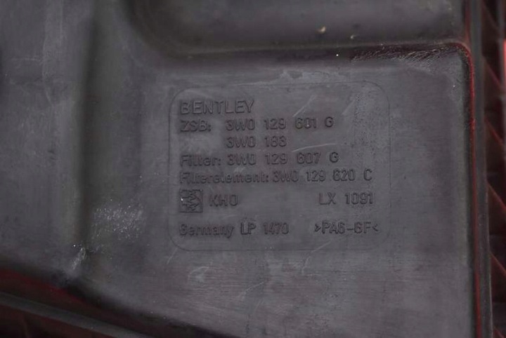 фото №6, Корпус фільтра повітря 3w0129601g bentley continental i gt 6.0 w12 560 km