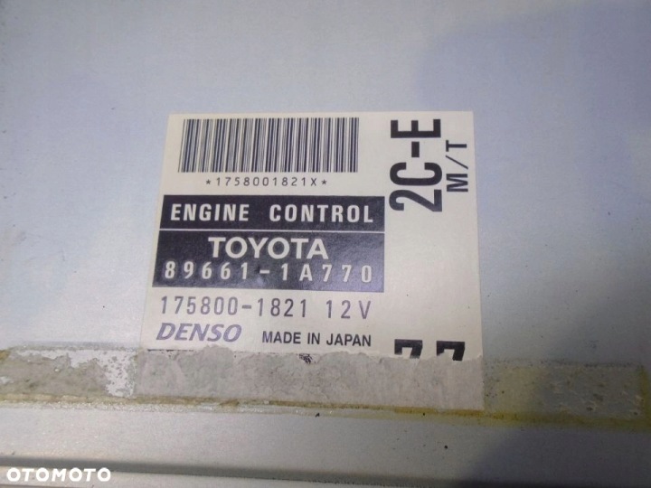 фото №4, Компютер двигуна toyota corolla e11 2.0 d 89661-1a770