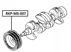 фото №3, Колесо ременное вала mits. eng.4g13/4g15 space star 98-02, colt/lancer cj/c