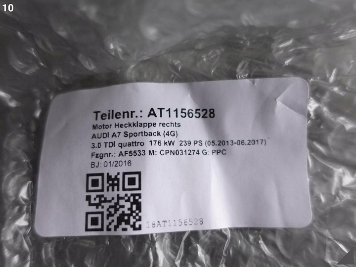 фото №11, Audi a7 4g8 рестайлінг амортизатор петля кришки праві зад