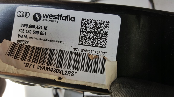 фото №10, Audi a4 b9 8w0 hak буксировочный з жгут 8w0800491m 8w0971541f