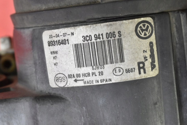 фото №7, Фара праве фара передня лінза eu 3c0941006s vw passat b6 05-10
