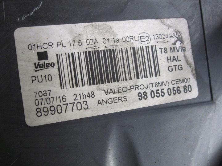 фото №8, Peugeot 3008 i рестайлінг 16r лампа ліва перед 9805505680 англієць