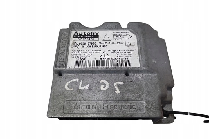 фото №3, Модуль подушка безопасности citroën c4 grand picasso i ua_ 9658137980 1.6l бензин 2005