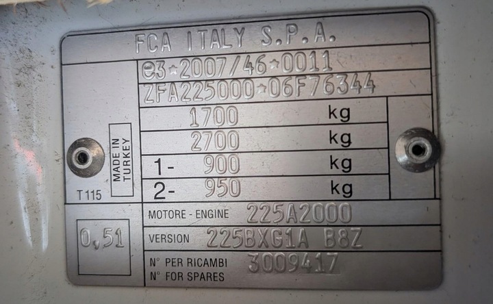 фото №10, Двигун комплектний форсунки турбіна fiat fiorino qubo 1.3 m-jet 225a2000