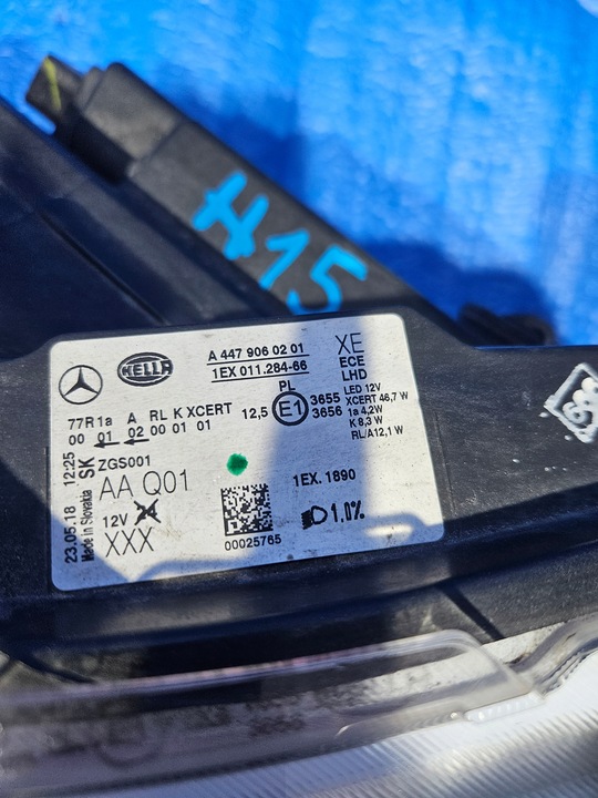 фото №10, Лампа перед правая mercedes vito w447 a4479061501