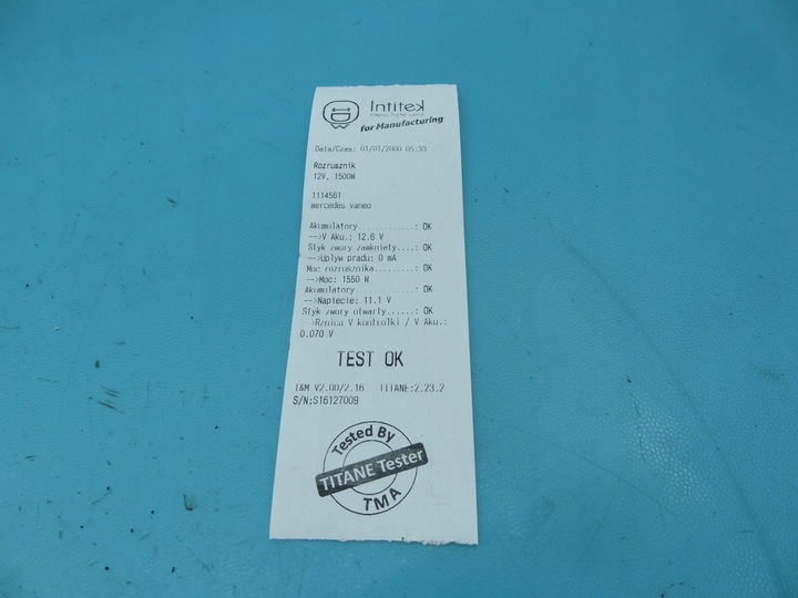 фото №6, Тест стартер mercedes vaneo 0001115008 1.7 cdi