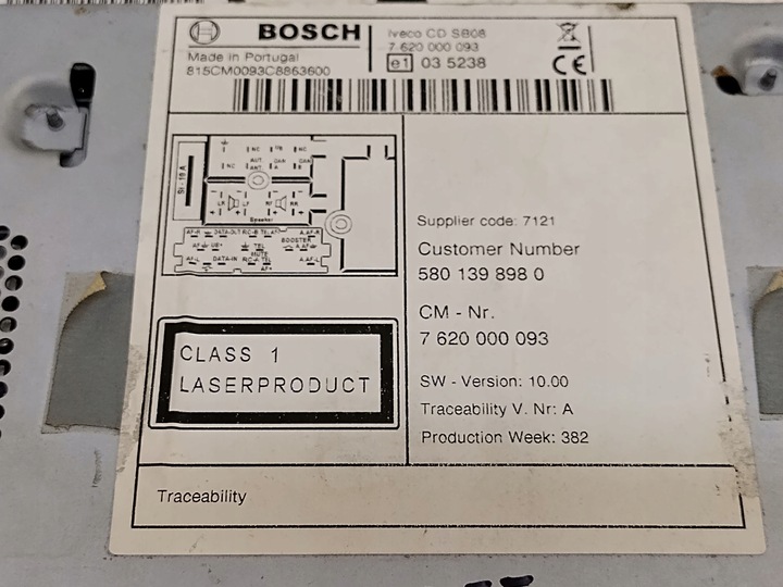 фото №8, Iveco daily 3 iii рестайлінг 11-14 радіо cd bosch 7620000093 код