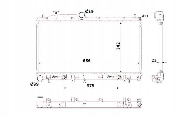 фото №1, Nrf радіаторів subaru forester 2,5 awd 08-
