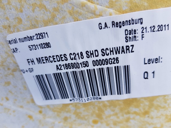 фото №13, Mercedes cls w218 sedan amg чорна стеля стеля комплект