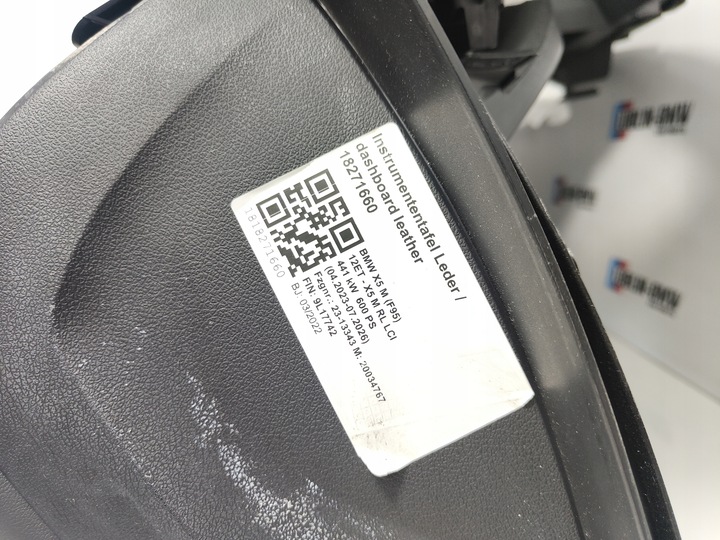 фото №16, Панель консоль роздавальна шкіра hud bmw g05 g06 g07 f95 lci рестайлінг uk rl rhd