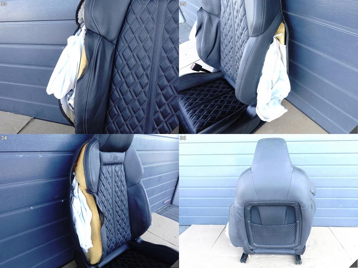 фото №10, Audi s3 a3 s-line sportback 8y0 20- комплект сидений чёрная кожа перед зад