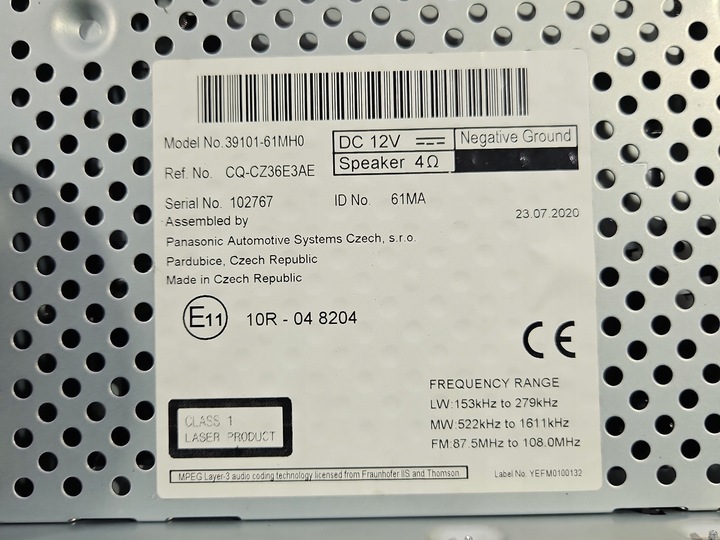 фото №8, Радіо заводські suzuki sx4 s-cross 13-21 39101-61mh0 радіопрогравач