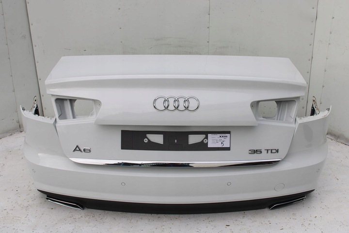 фото №7, Audi a6 sedan зад бампер задний крышка багажника 4g 4g5 лампы 2y2y ls9r белый