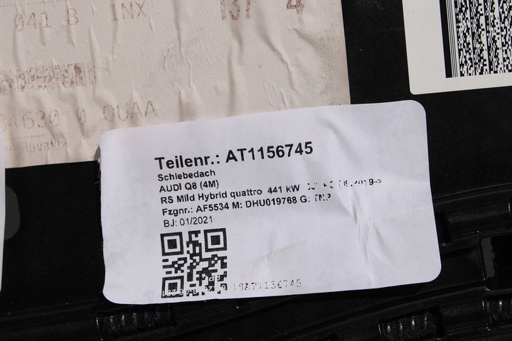 фото №7, Audi q8 rsq8 крыша стеклянный солнечный панорама 4m8877041d 4m8 877 041 d люк