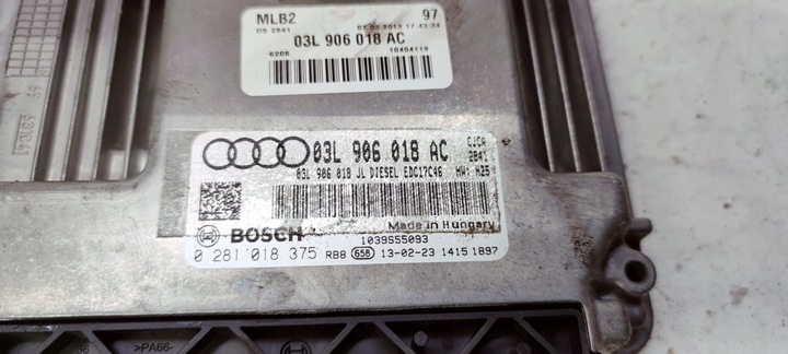 фото №5, Комп'ютер блок керування двигуна audi a4 a5 03l906018ac