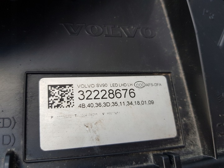 фото №6, Лампа левая передняя volvo s90 v90 полный led s v 90