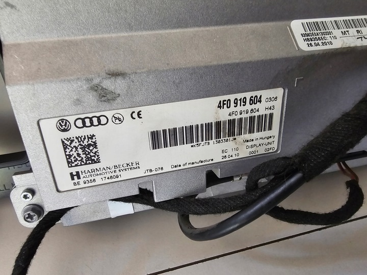 фото №11, Радіо навігація зчитувач mmi дисплей audi q7 4l 4l0035666a 4f0919604