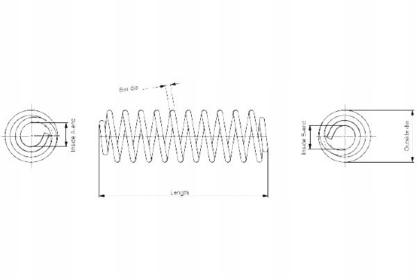 фото №2, Пружина підвішування зад l/p skoda octavia i 1.4-2.0 07.98-12.10