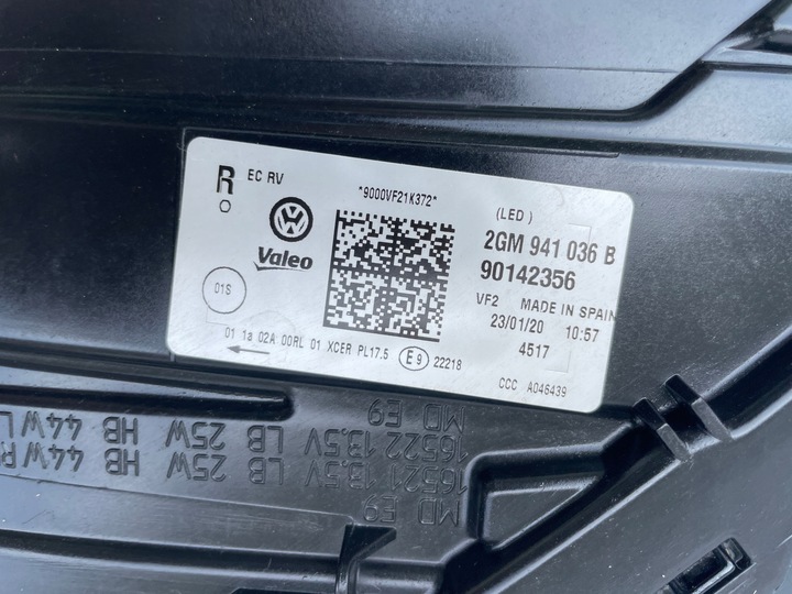фото №11, Volkswagen оригінальний номер 2gm941036b лампа повний led