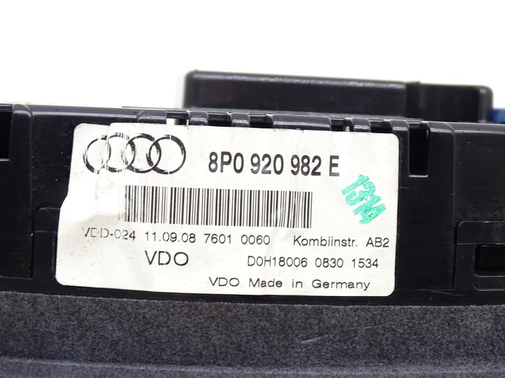 фото №8, Спідометр  манометр прилади audi a3 8p рестайлінг cabrio 1.8 tfsi bzb 09r 8p0920982e