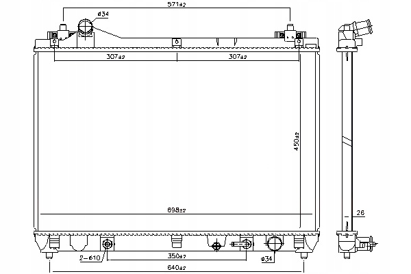 фото №2, Радиаторов двигателя воды suzuki grand vitara ii 1.6 2.7 3.2 04.05-02.15