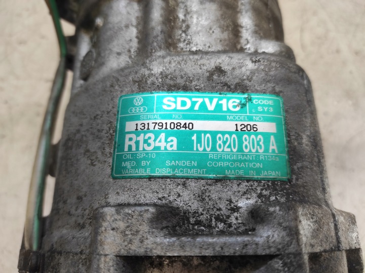 фото №6, Vw new beetle 97- 2.0 компресор кондиціонера 1j0820803a