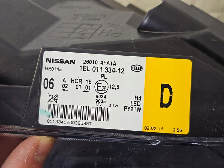 фото №11, Лампа фара перед праві права nissan e-nv200 260104fa1a r502 nv200 nv
