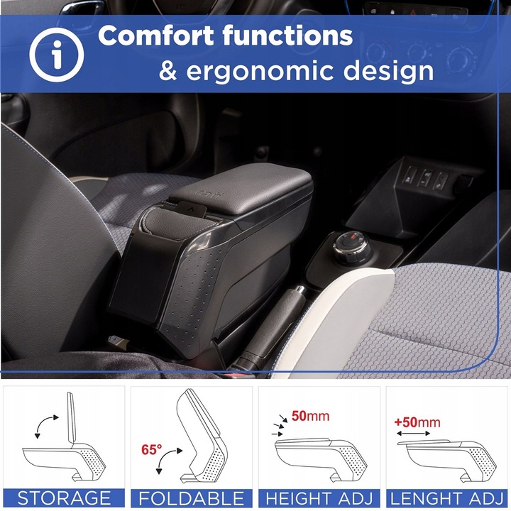 фото №9, Подлокотник armster2-black do fiat punto, 2005-2018; fiat linea, 2007-2015