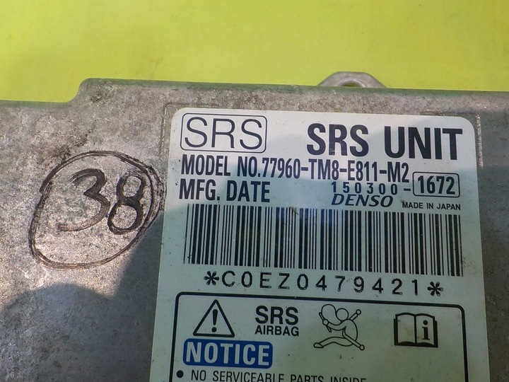 фото №3, Honda insight ii 1.3 ima 10r 5d датчик модуль подушка безопасности 77960-tm8-e811-m2
