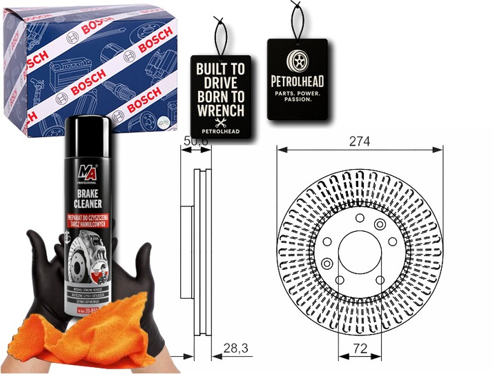 фото №1, Диски тормозные 2szt. перед kia carnival i carnival #petrolhead pro+ kit2