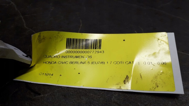 фото №10, Hr0287069 спідометр  прилади honda civic vii 1.7