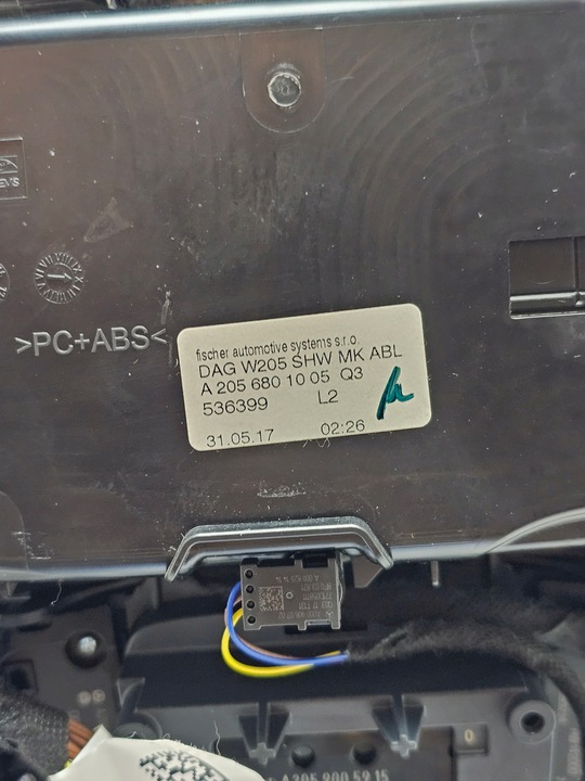 фото №9, Dekor тунель панель середній керування перемикач консолі mercedes w205