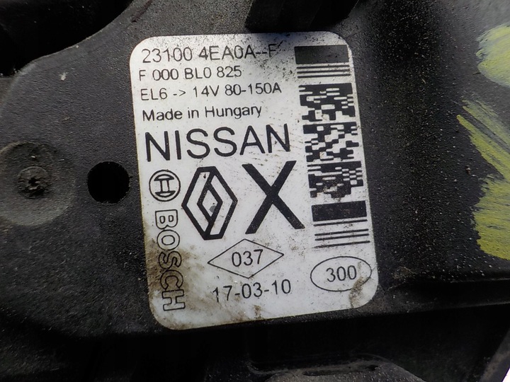 фото №6, Nissan juke 13r 1.5 dci 110km k9kb410 генератор 23100-4ea0a-f