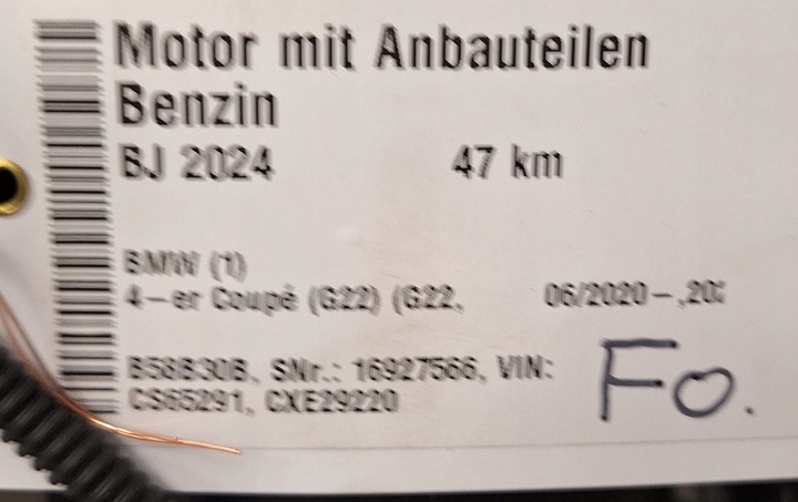 фото №7, Bmw b58 двигатель двигатель b58b30b идеальный новый new g20 g01 g02 g42 g22 g26 4x4