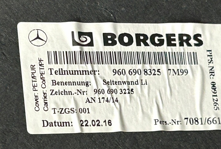 фото №13, Карта накладка кабіни mercedes actros mp4 a9616902241 + a9606908325