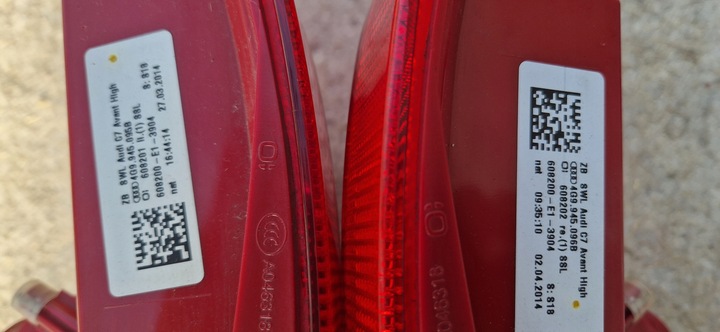 фото №12, Audi a6 c7 4g9945095b 4g9945096b 04g9945093b 4g9945094b лампы зад led универсал