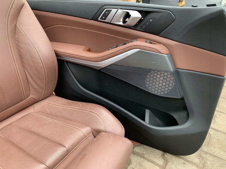 фото №7, Bmw x5 x6 x7 g05 g06 g07 салон сиденья обшивки комплект коньяк кожа