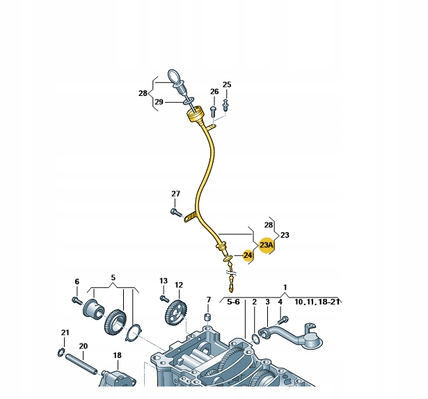 фото №1, Трубка щупа масла audi q3 passat 03l103634m tdi