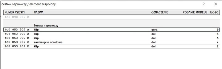 фото №2, Набор элементов крепежных порог audi a6 c7 рестайлинг